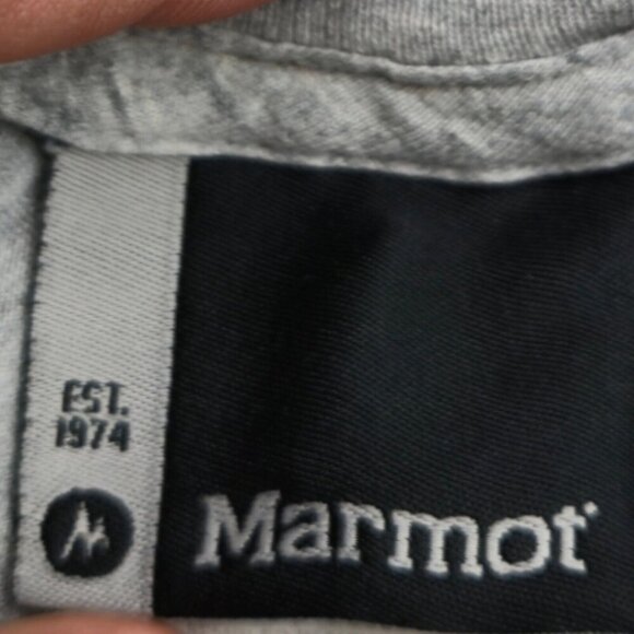 Marmot Shirt Mens L Gray Logo Camping Gorpcore Fishing Hunting Athleisure - Picture 5 of 7